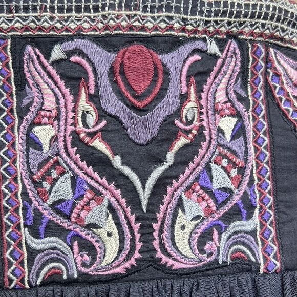 Free People gray embroidered strapless event dress size O - Picture 9 of 11